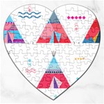 pink tipi  Jigsaw Puzzle (Heart)