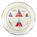 pink tipi  Porcelain Plate