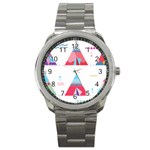 pink tipi  Sport Metal Watch