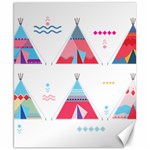 pink tipi  Canvas 8  x 10 