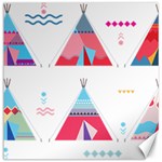 pink tipi  Canvas 12  x 12 