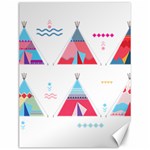 pink tipi  Canvas 12  x 16 