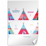 pink tipi  Canvas 12  x 18 