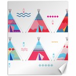 pink tipi  Canvas 16  x 20 