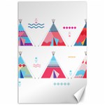 pink tipi  Canvas 24  x 36 