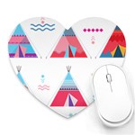 pink tipi  Heart Mousepad