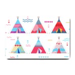 pink tipi  Small Doormat