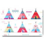 pink tipi  Large Doormat