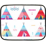 pink tipi  Double Sided Fleece Blanket (Mini)