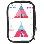 pink tipi  Compact Camera Leather Case