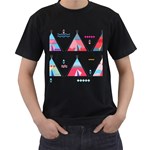 pink tipi  Men s T-Shirt (Black)