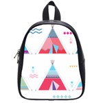 pink tipi  School Bag (Small)