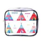 pink tipi  Mini Toiletries Bag (One Side)