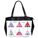 pink tipi  Oversize Office Handbag (2 Sides)