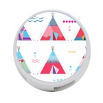 pink tipi  4-Port USB Hub (One Side)