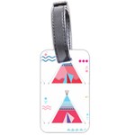 pink tipi  Luggage Tag (two sides)