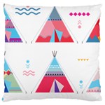 pink tipi  Large Cushion Case (One Side)