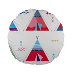 pink tipi  Standard 15  Premium Round Cushion 