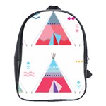 pink tipi  School Bag (XL)