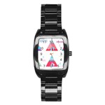 pink tipi  Stainless Steel Barrel Watch