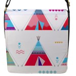 pink tipi  Flap Closure Messenger Bag (S)