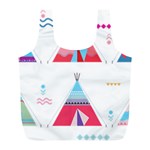 pink tipi  Full Print Recycle Bag (L)