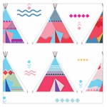 pink tipi  Large Satin Scarf (Square)