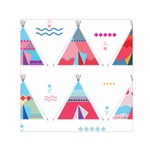 pink tipi  Small Satin Scarf (Square)