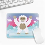 pink yeti  Small Mousepad