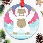 pink yeti  Ornament (Round)