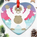 pink yeti  Ornament (Heart)