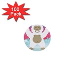 pink yeti  1  Mini Button (100 pack) 