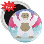 pink yeti  3  Magnet (10 pack)