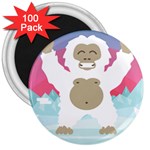 pink yeti  3  Magnet (100 pack)