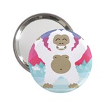 pink yeti  2.25  Handbag Mirror