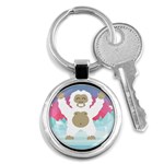 pink yeti  Key Chain (Round)