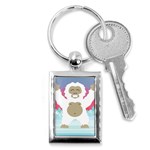 pink yeti  Key Chain (Rectangle)