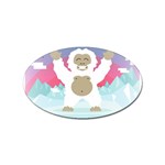 pink yeti  Sticker (Oval)