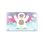 pink yeti  Sticker (Rectangular)