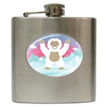 pink yeti  Hip Flask (6 oz)