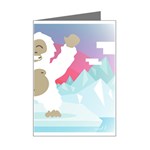 pink yeti  Mini Greeting Card