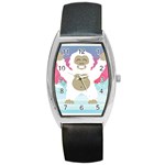 pink yeti  Barrel Style Metal Watch