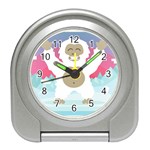 pink yeti  Travel Alarm Clock