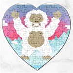 pink yeti  Jigsaw Puzzle (Heart)