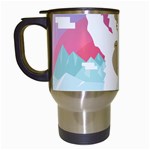 pink yeti  Travel Mug (White)