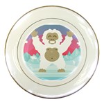 pink yeti  Porcelain Plate