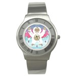 pink yeti  Stainless Steel Watch