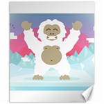 pink yeti  Canvas 8  x 10 