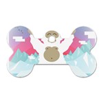 pink yeti  Dog Tag Bone (Two Sides)