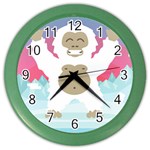 pink yeti  Color Wall Clock